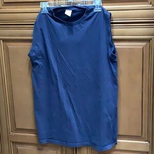 NAVY MUSCLE T SHIRT